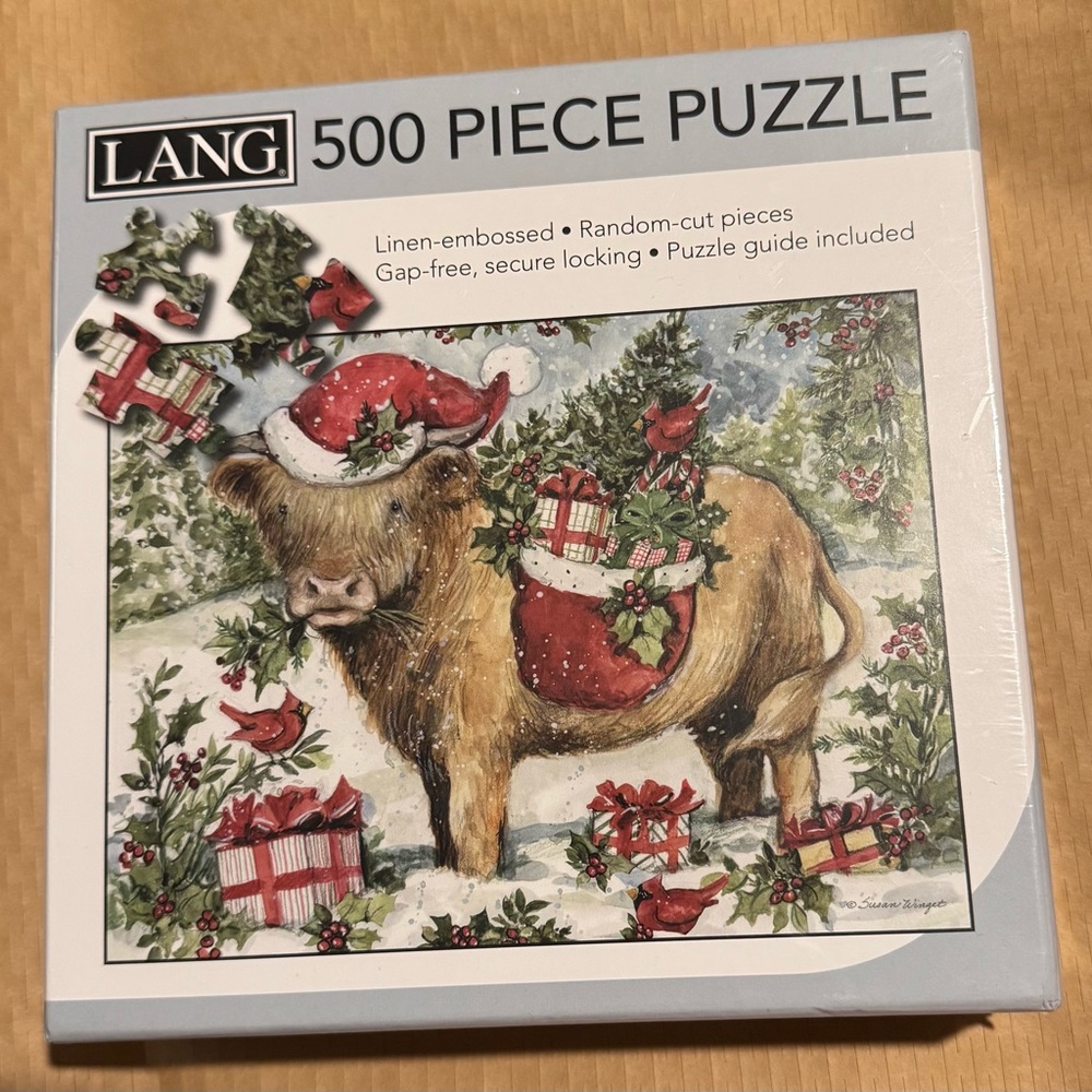 NWT Highland Cow Christmas Puzzle-500 pieces